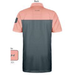 Pin High Polo - Randall - Medium Grey/ Coral Pink 