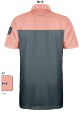 Pin High Polo - Randall - Medium Grey/ Coral Pink 