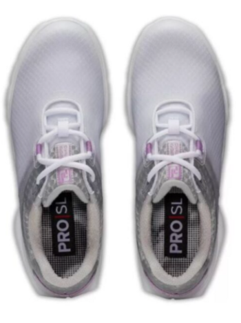 Footjoy Womens Pro/SL Sport Golf Shoes White/Lilac