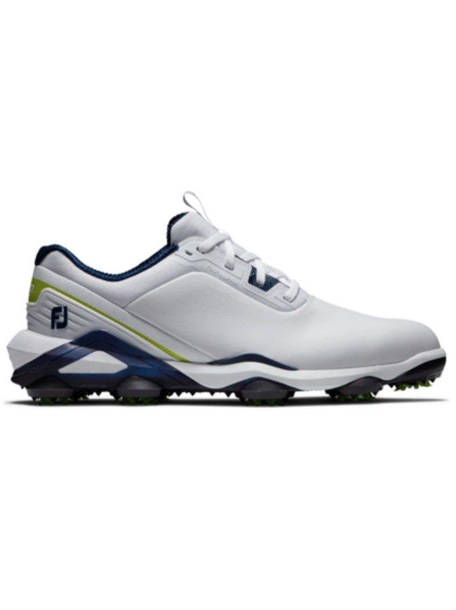 Footjoy Mens Tour Alpha Shoe - White / Navy / Lime