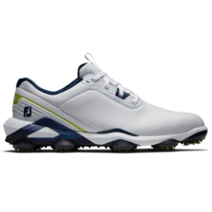 Footjoy Mens Tour Alpha Shoe - White / Navy / Lime