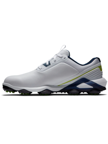 Footjoy Mens Tour Alpha Shoe - White / Navy / Lime