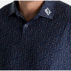 Footjoy Glass Print Polo - Navy