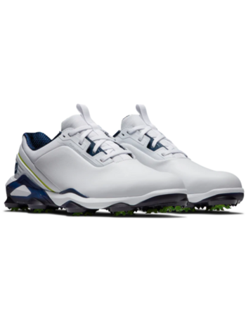 Footjoy Mens Tour Alpha Shoe - White / Navy / Lime