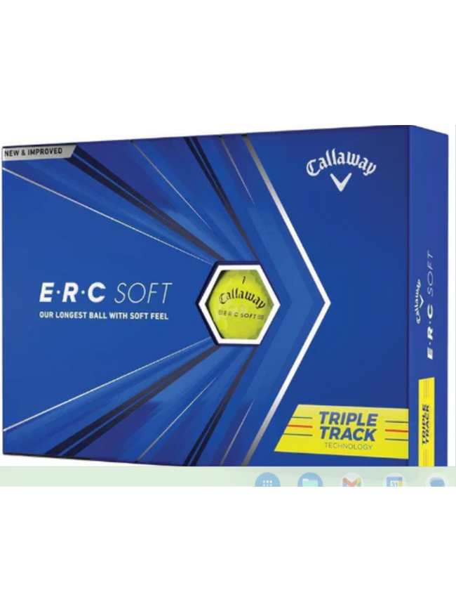 Callaway ERC Soft Triple Track Golf Ball - Yellow