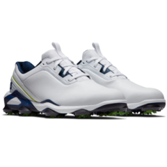 Footjoy Mens Tour Alpha Shoe - White / Navy / Lime