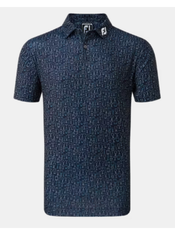 Footjoy Glass Print Polo - Navy