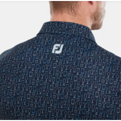 Footjoy Glass Print Polo - Navy