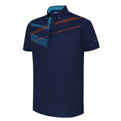 PIN HIGH Men's Jamie Polo Shirt - True Navy / Breeze
