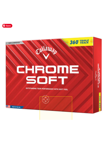 Callaway Chrome Soft '24 360 Triple Track Golf Ball - Yellow