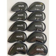 GolfX Premium Iron Covers 4-9, P, G, S, L  Black