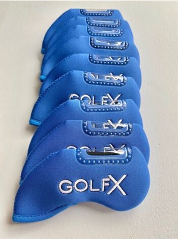 GolfX Neoprene Iron covers - Blue (set of 10)