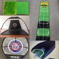 Ultimate Package - GolfX Practice Net, Chipping net, Putting Mat, Range Mat and Auto Putt Return