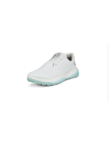 Ecco Womens LT1 Boa Golf Shoe - White / Blue