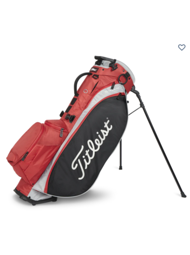 Titleist Players 5 Stand Bag - Red / Graphite / Gray