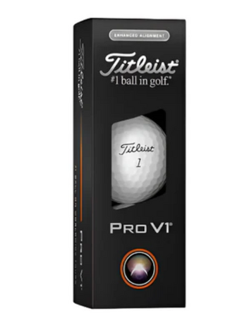 Titleist 2025 Enhanced Alignment Pro V1 Golf Ball 
