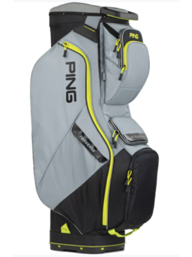 PING Traverse Cart Bag - Grey /Yellow