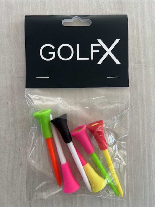 GolfX Rubber Top Tee - 6 pk