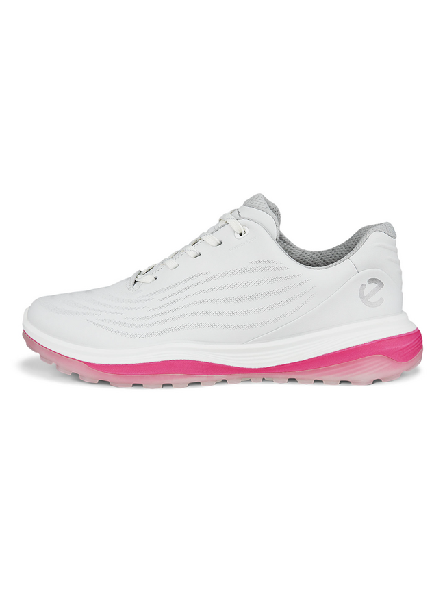 Ecco Womens LT1 Golf Shoe - White / Bubblegum