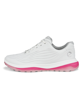 Ecco Womens LT1 Golf Shoe - White / Bubblegum