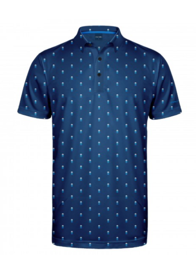 Pin High Polo - Morley Iron Blue / Blue