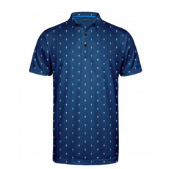 Pin High Polo - Morley Iron Blue / Blue